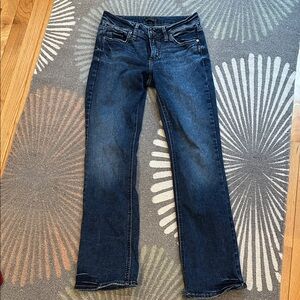 Silver Jeans Dark Blue Straight Leg Women's Jeans 27/31 (Inseam is 30)